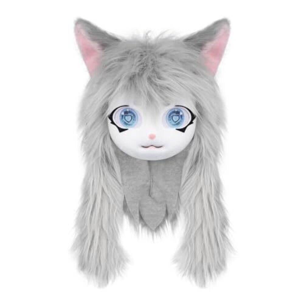 9534 Adult Doll Fursuit Head Mask Plush Animal Costume Headgear Furry